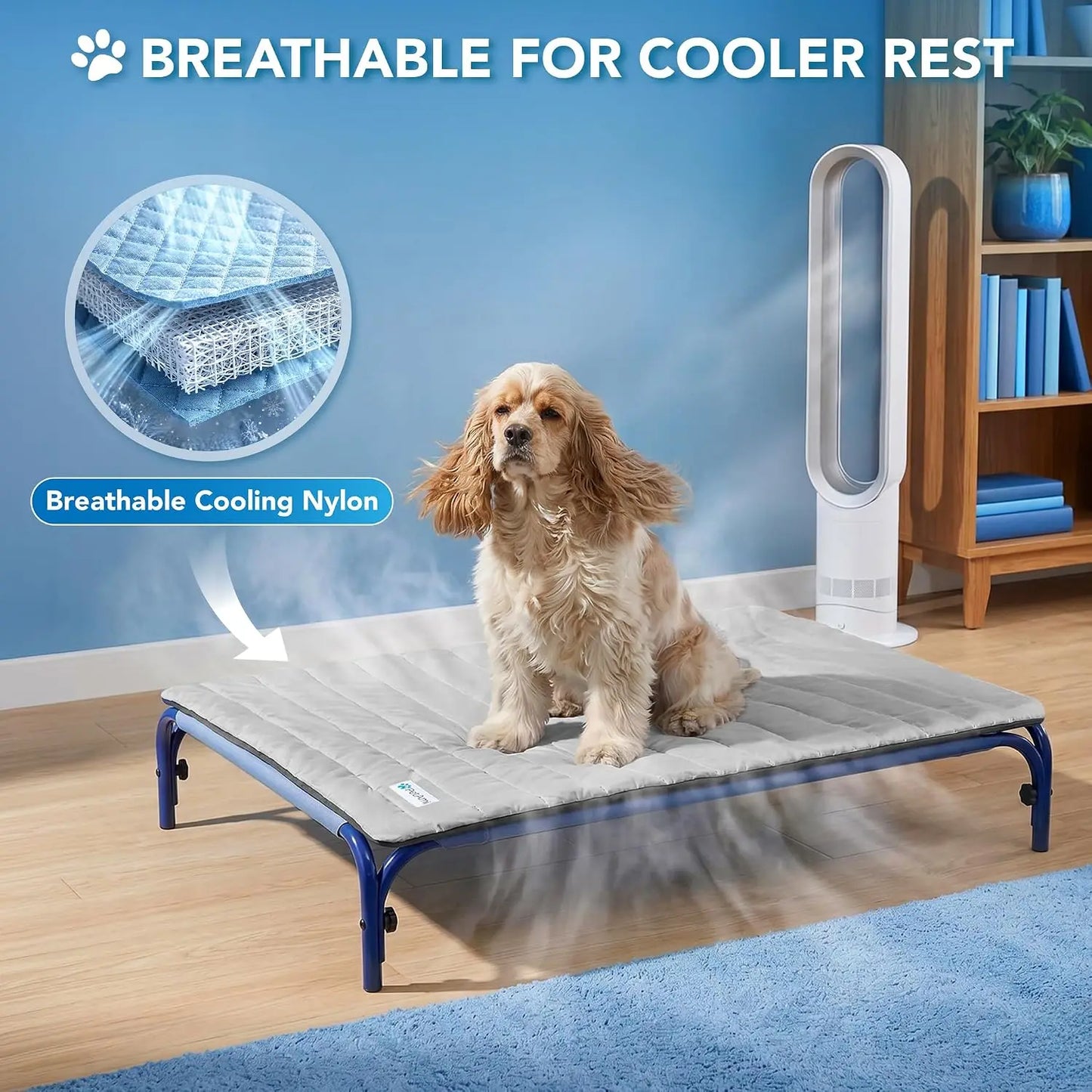 Thick Self-Cooling Dog Mat With Reversible Summer Pad