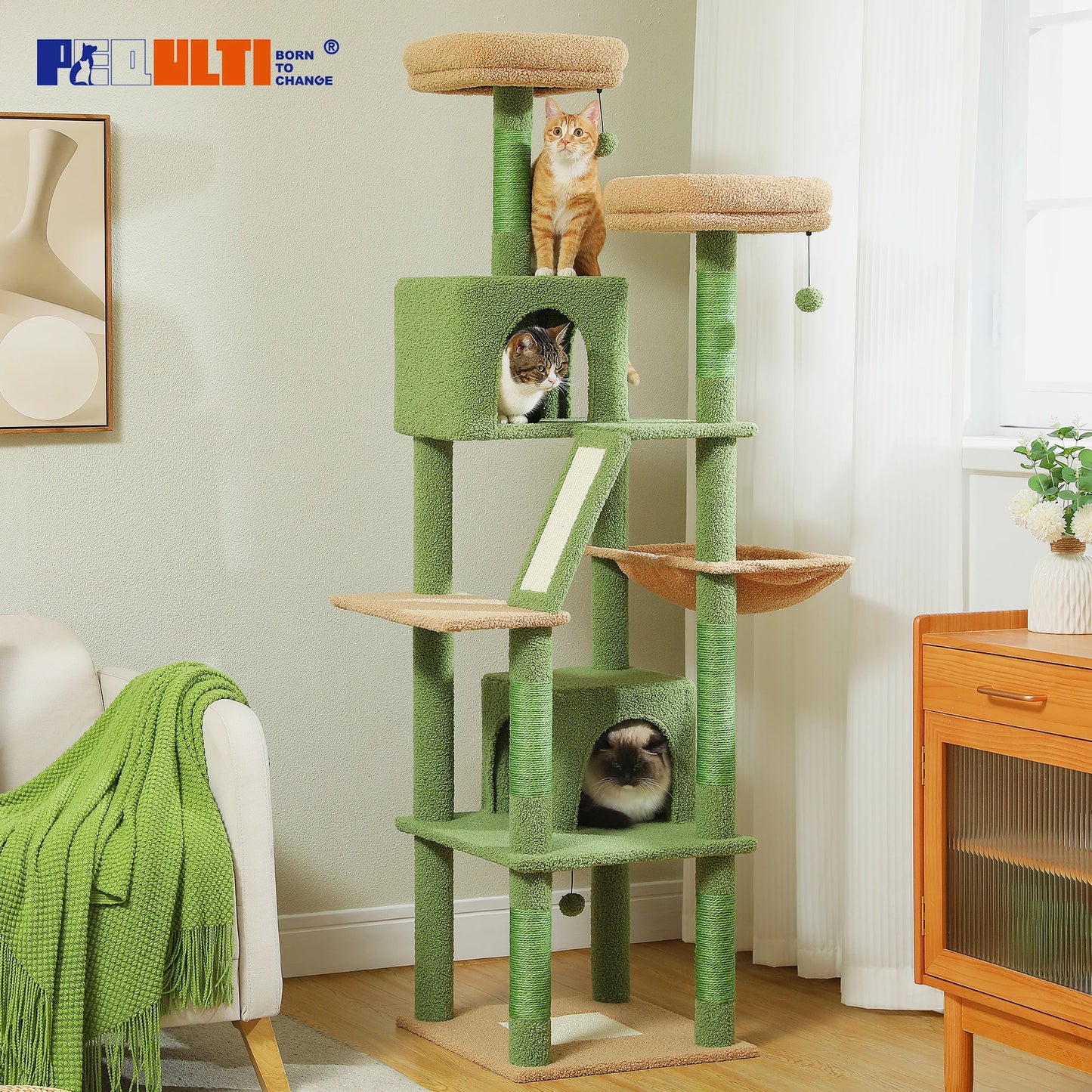 Pawz Road Large Multi Level Plush Cat Tree Tower