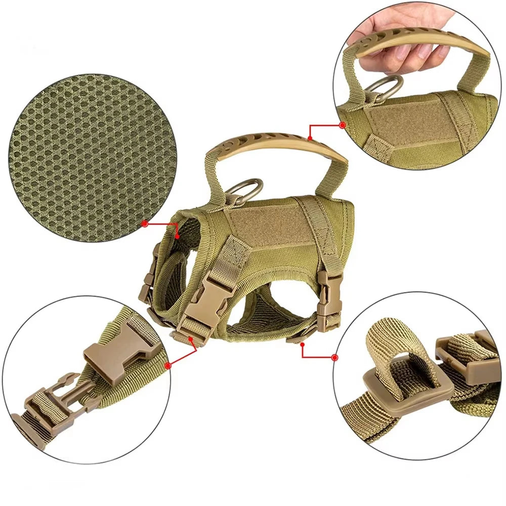 Durable Nylon Tactical Military Dog Harness Vest