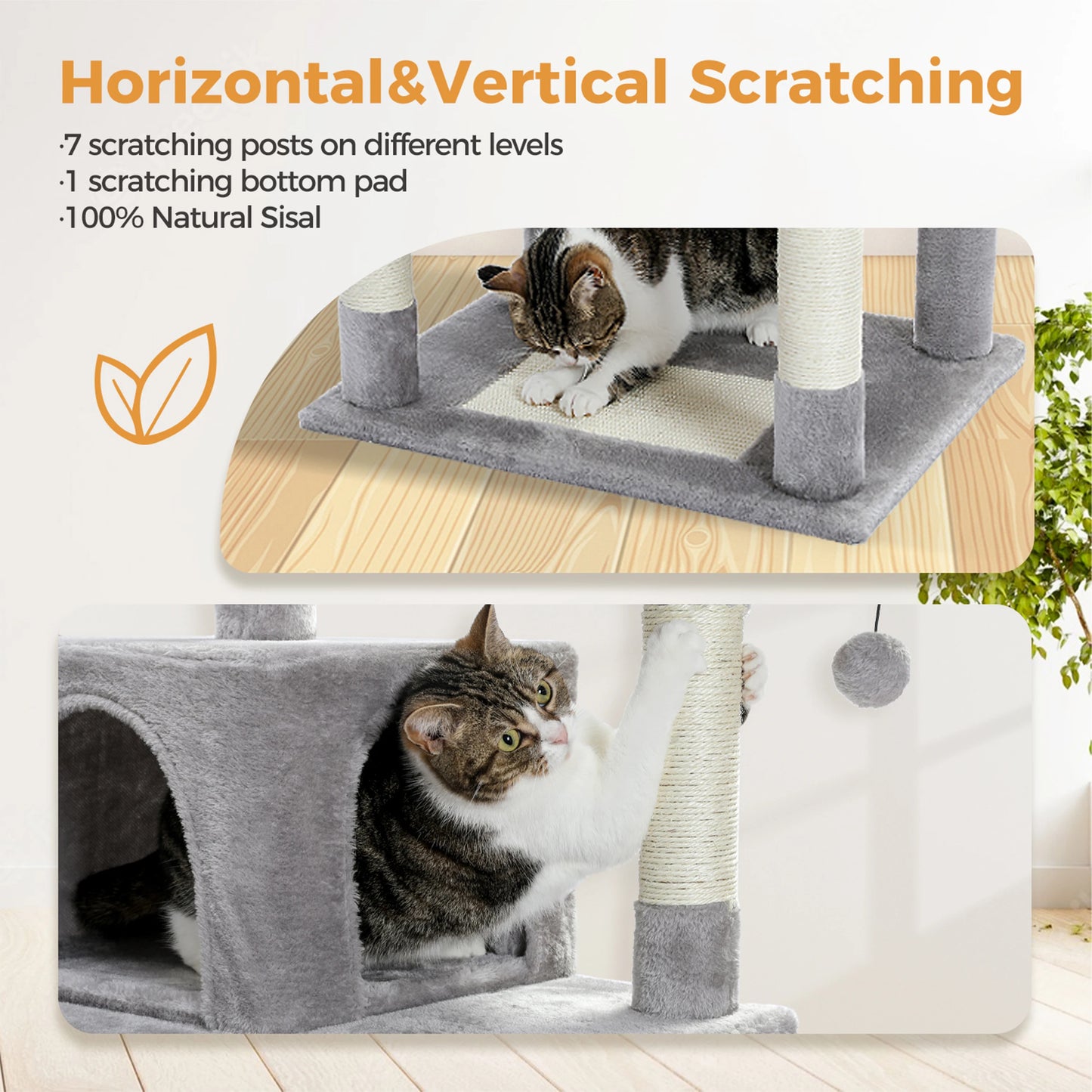 Pawz Road Large Multi Level Plush Cat Tree Tower
