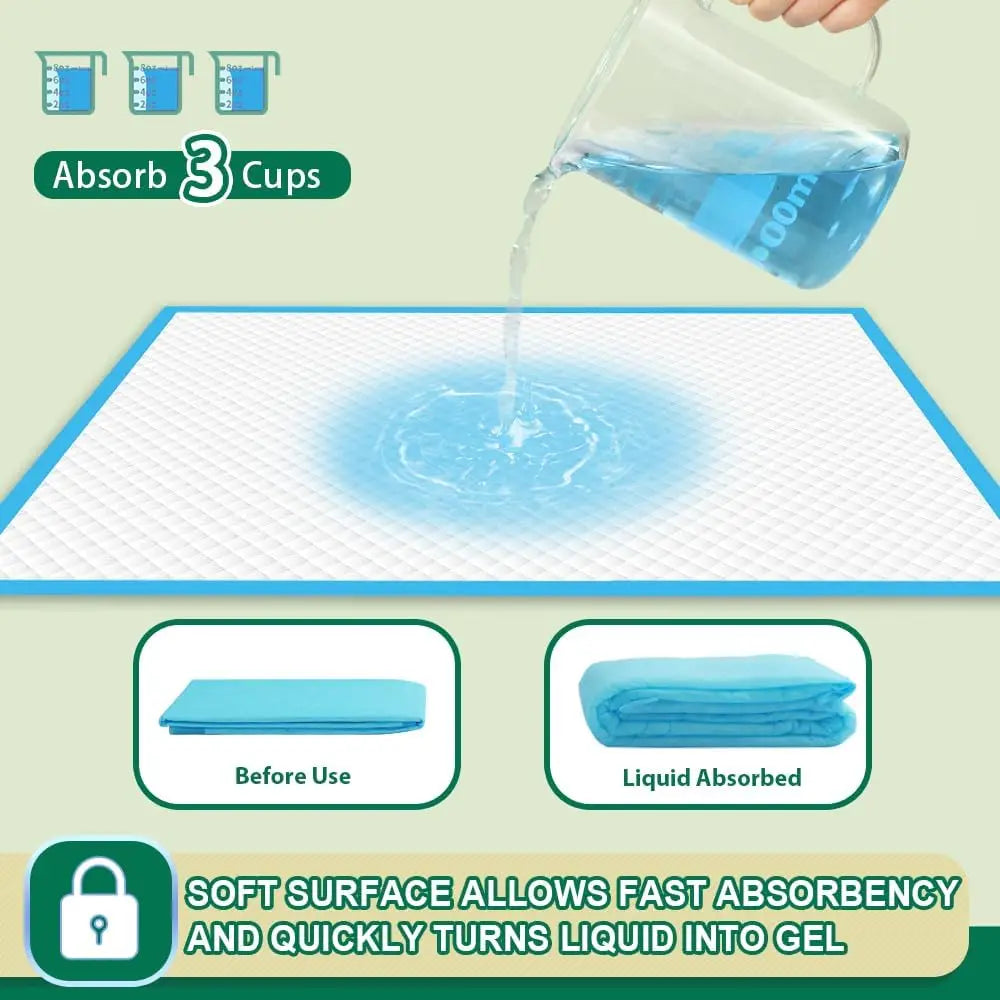Super Absorbent Dog Training Pads 50 Count Leak Proof