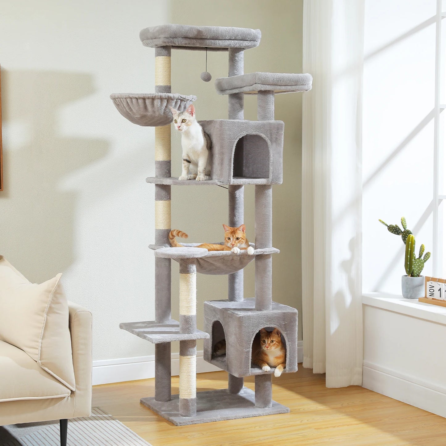Pawz Road Large Multi Level Plush Cat Tree Tower