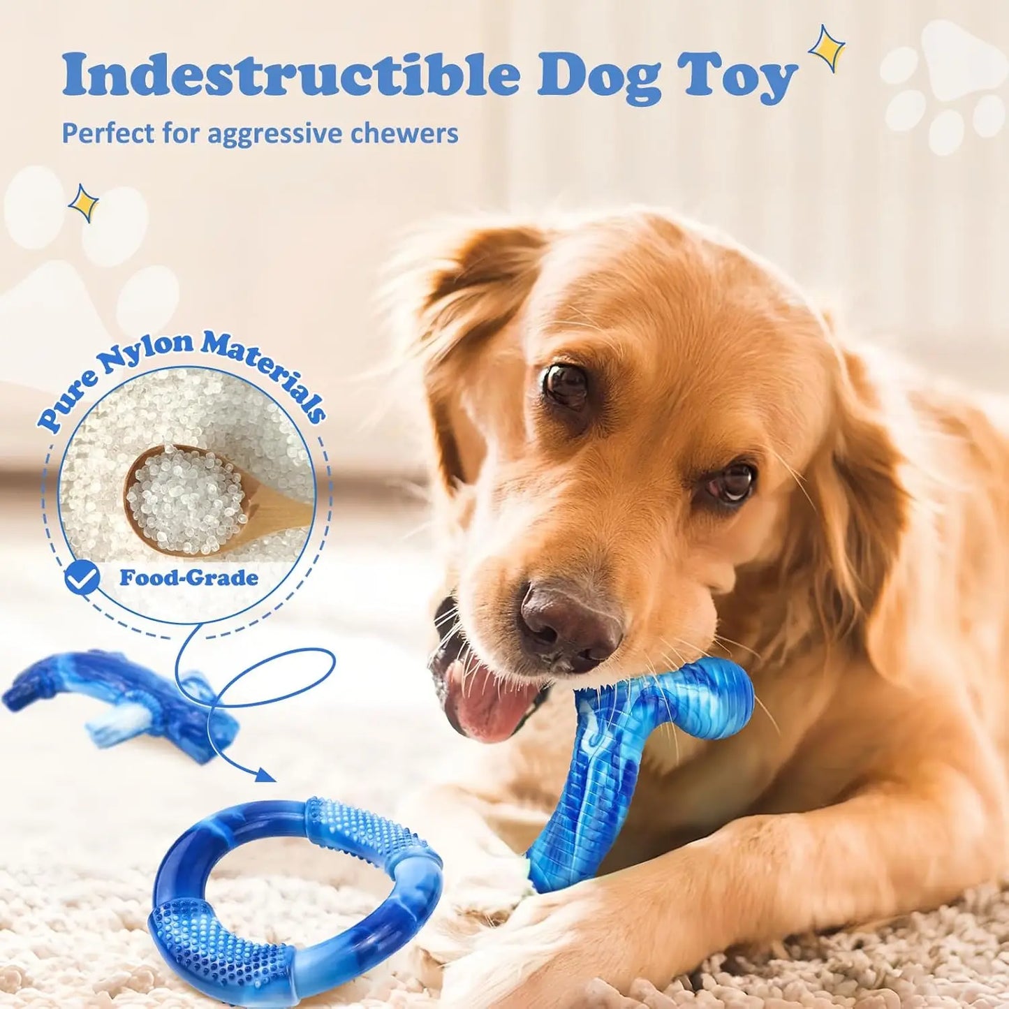 Tough Dog Chew Toys For Aggressive Chewers Bacon Flavor