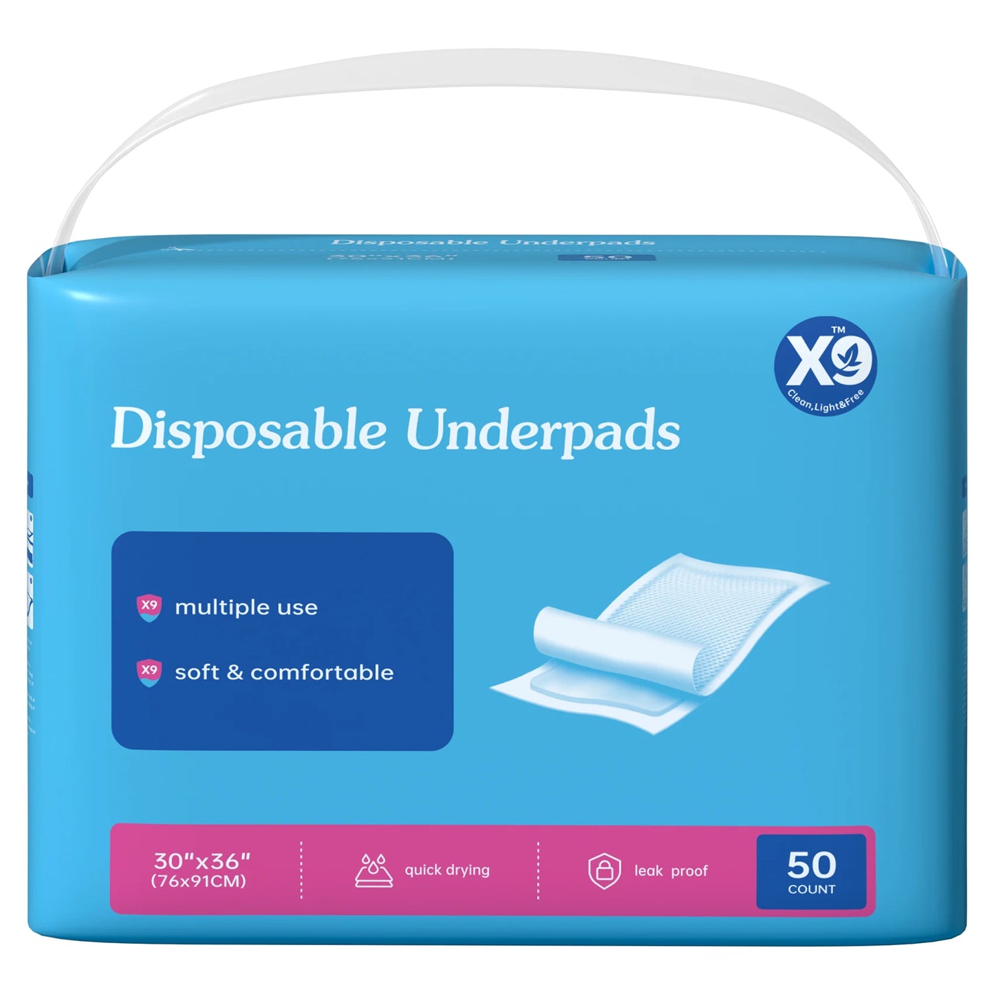 Super Absorbent Leakproof Disposable Underpads For Care