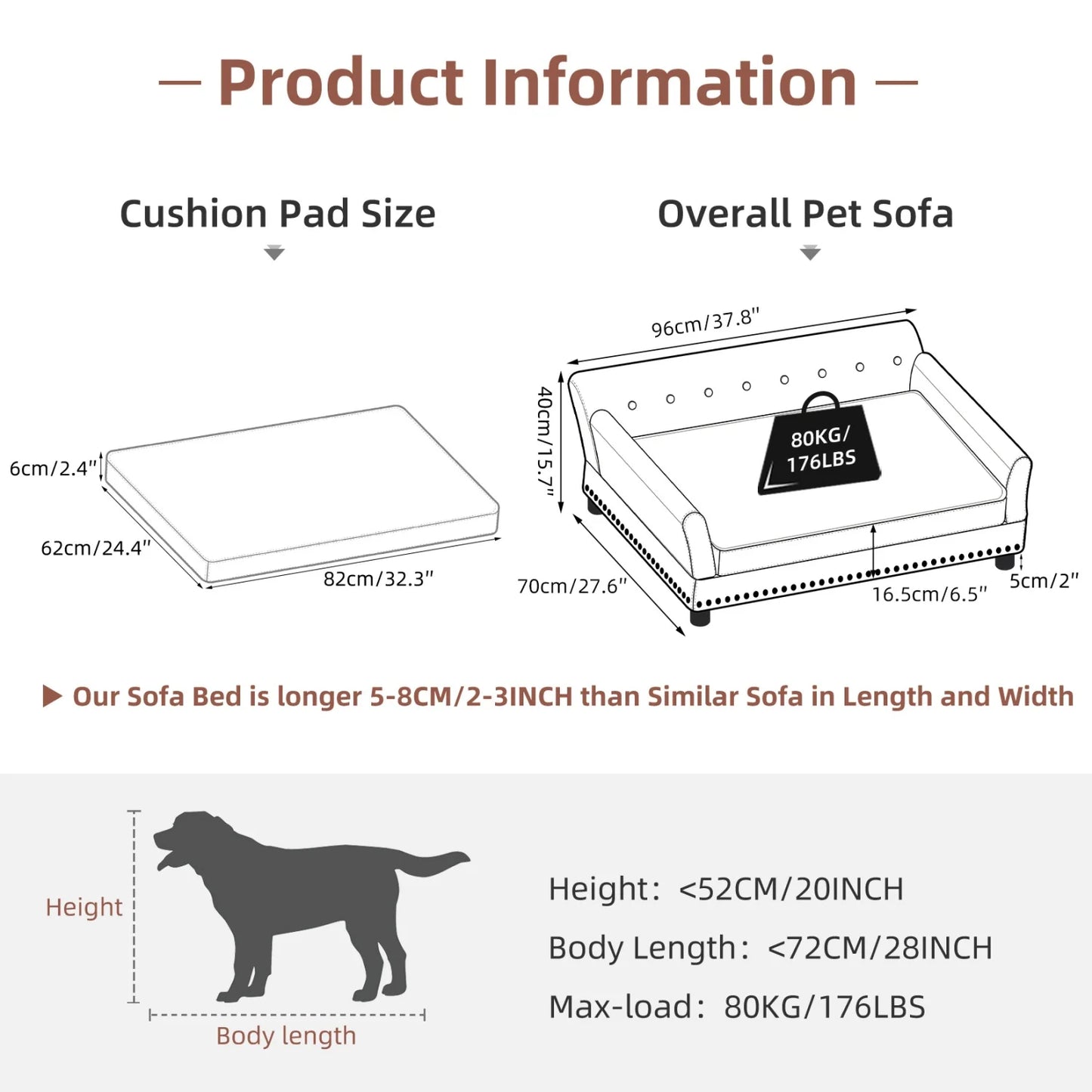 Bingopaw Elevated Microfiber Leather Sofa Bed