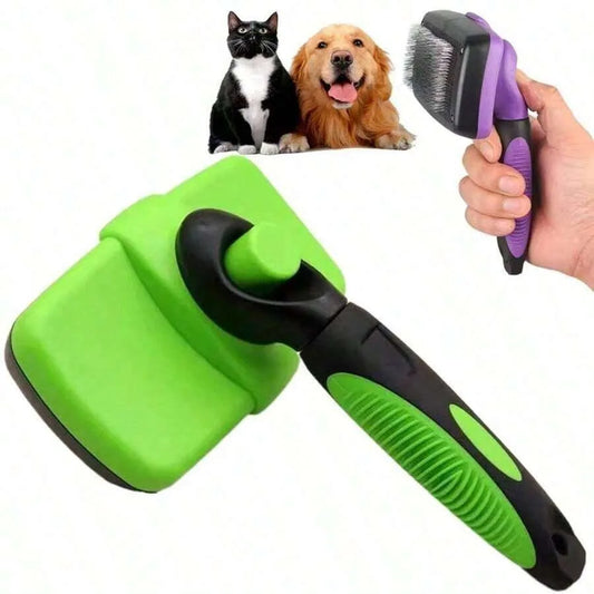 Self Cleaning Dog Cat Hair Deshedding Comb Grooming Brush For Pets