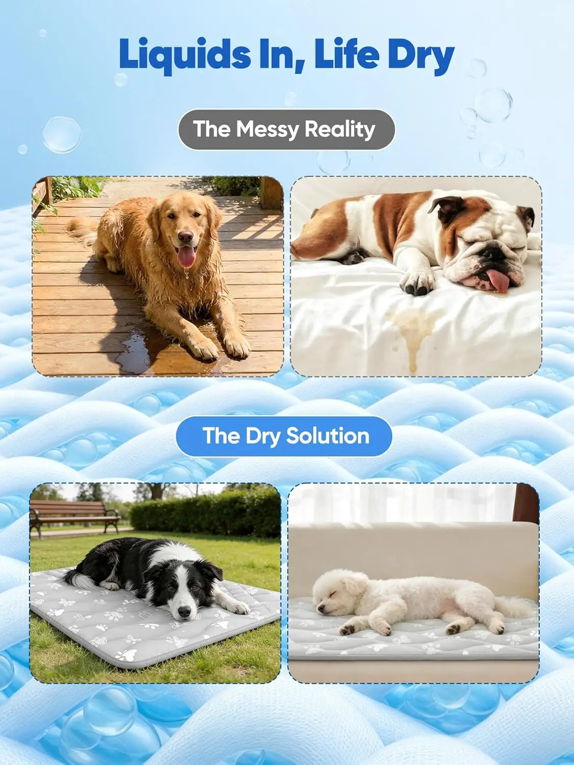 Super Absorbent Cooling Dog Mat Washable Non Slip