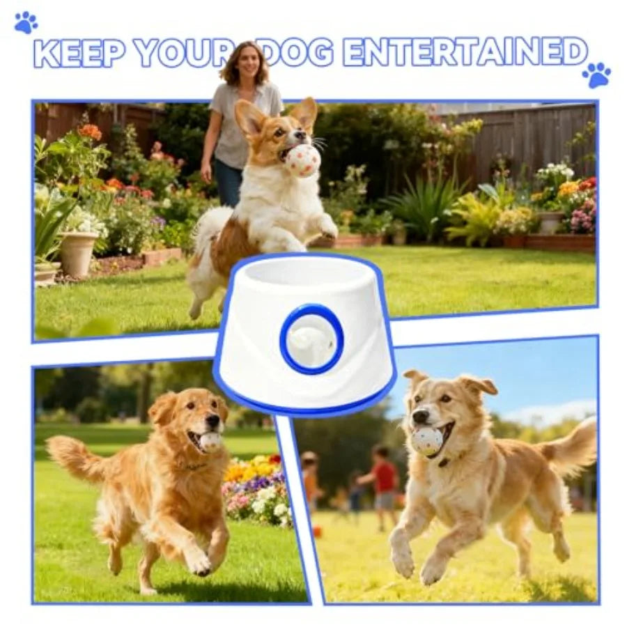 Automatic Dog Ball Launcher With 8 Balls And Adjustable Range