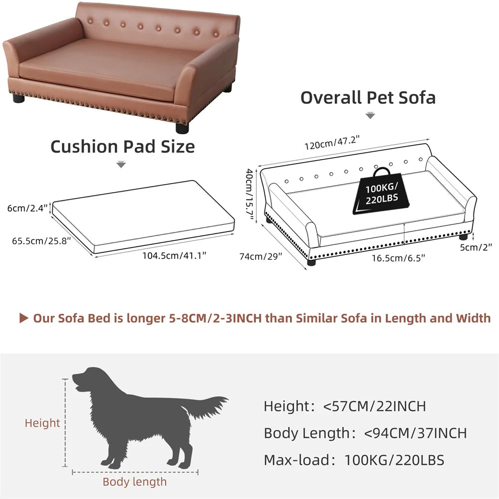 BORWART Heavy Duty Pet Sofa Bed For Dogs And Kittens