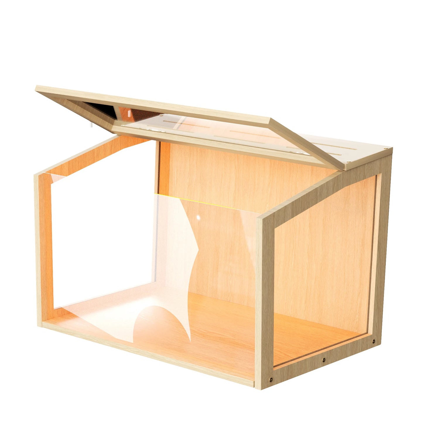 Bingopaw Large Wooden Hamster Cage With LED Light