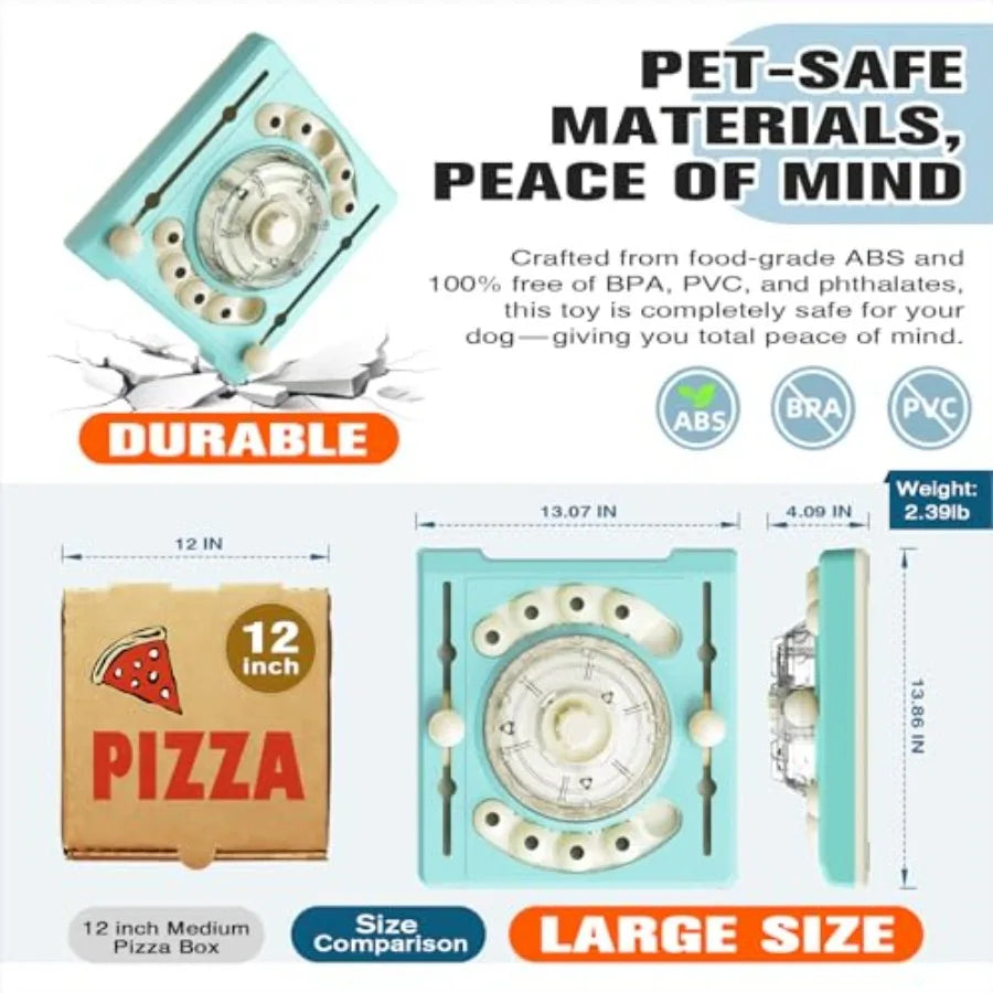Dog Puzzle Feeder Toy Spin to Release Treat Dispenser
