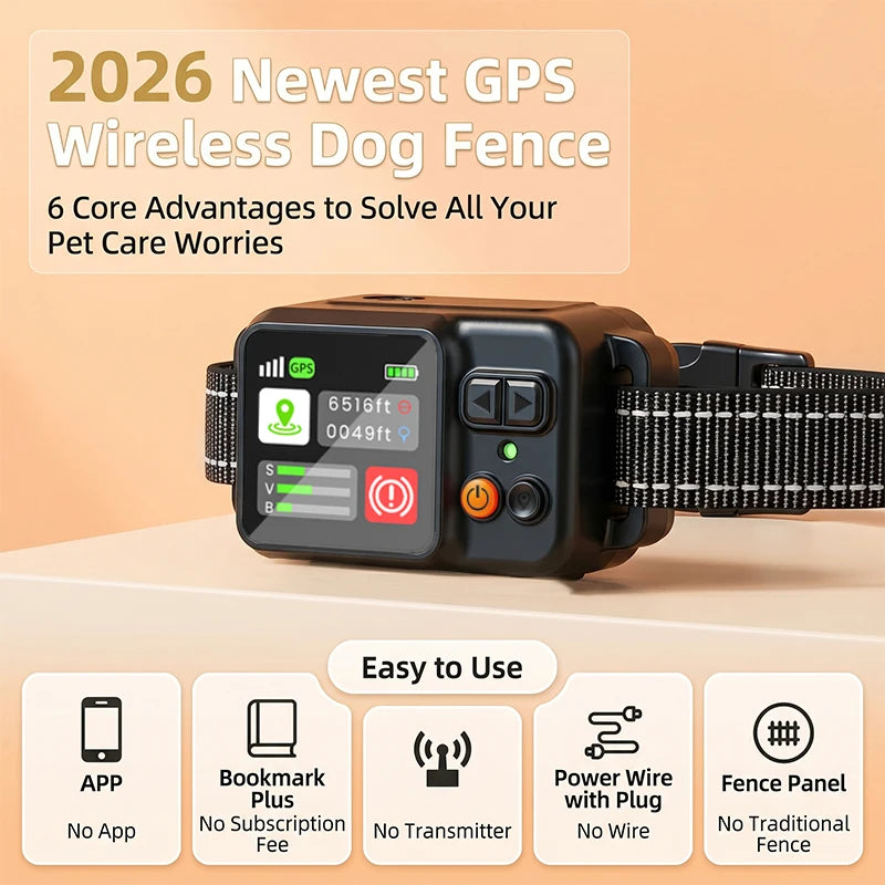 Wireless Dog Training Collar Waterproof Fence With Rechargeable Battery