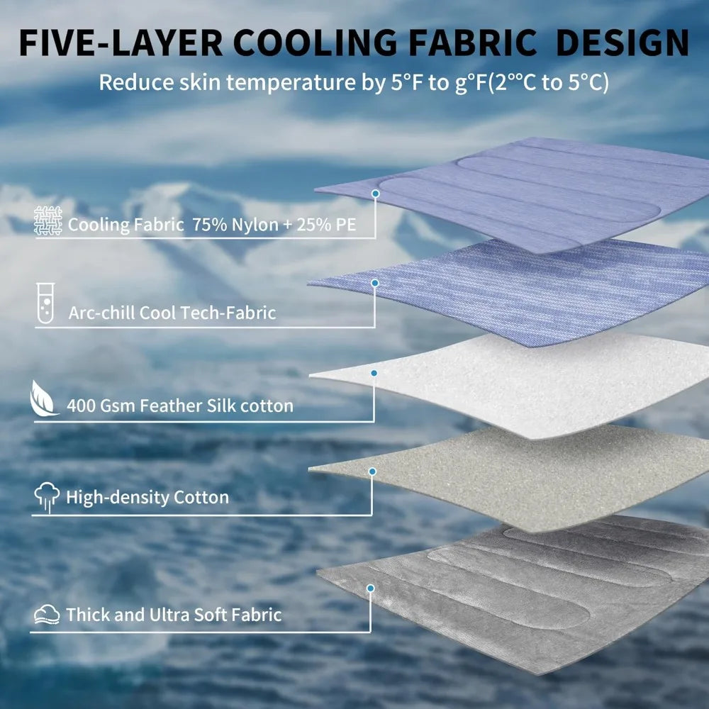 Self Cooling Dog Bed Washable For Indoor Outdoor Large Dogs