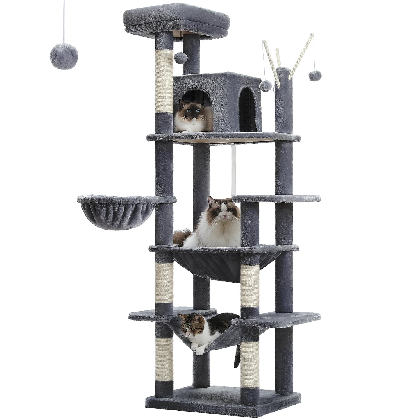 Pawz Road Large Multi Level Plush Cat Tree Tower