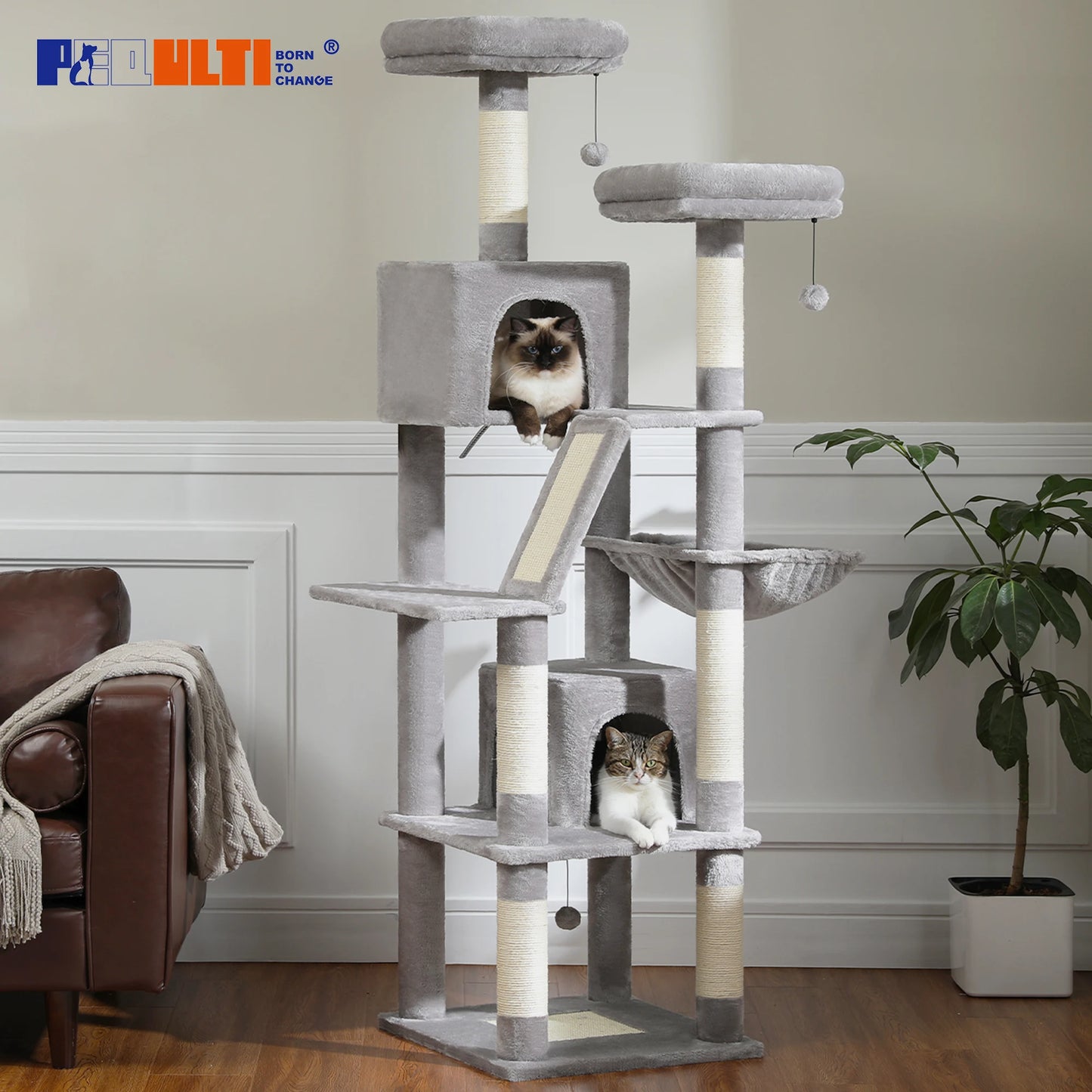 Pawz Road Large Multi Level Plush Cat Tree Tower
