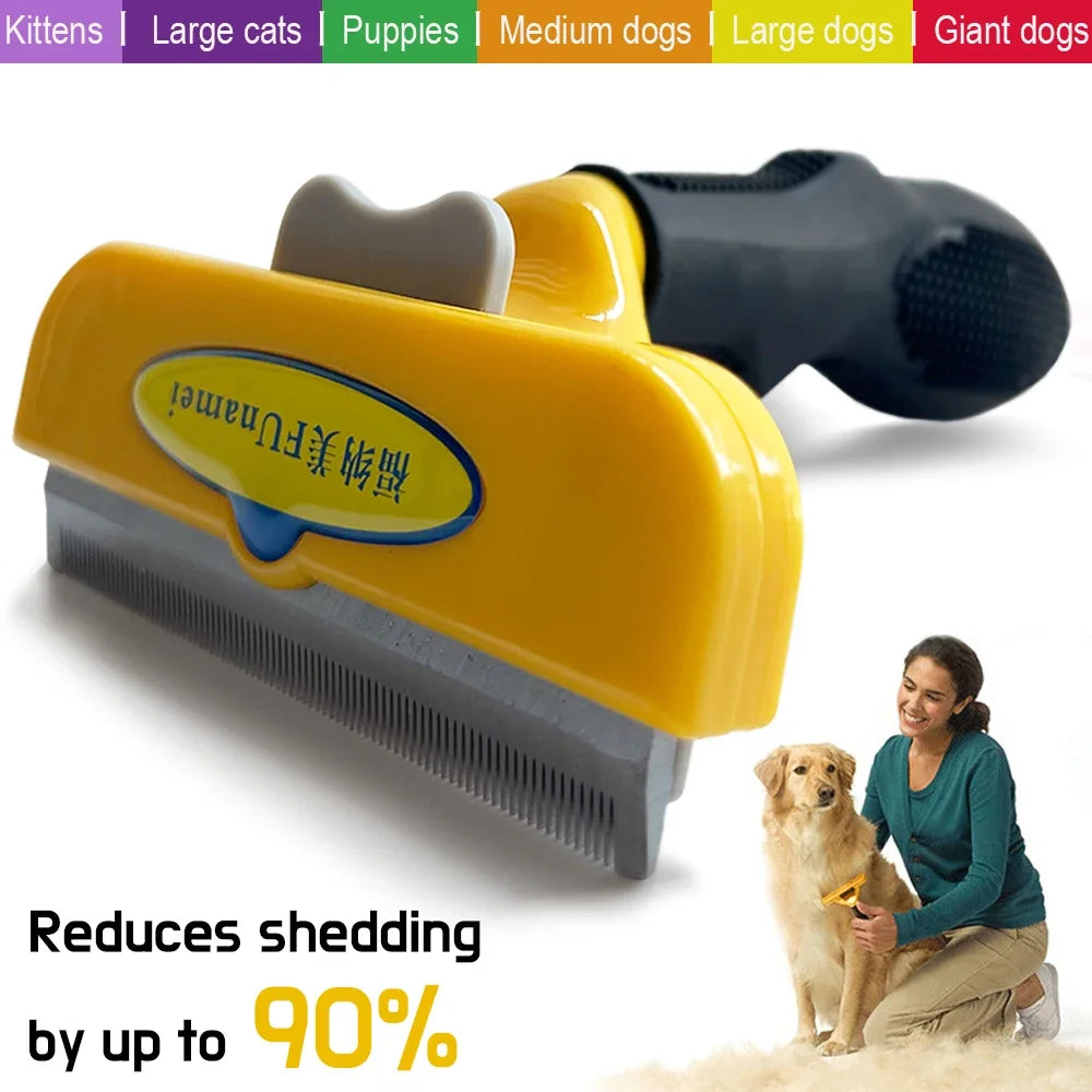 Funamei Pet Deshedding Brush For Dogs And Cats