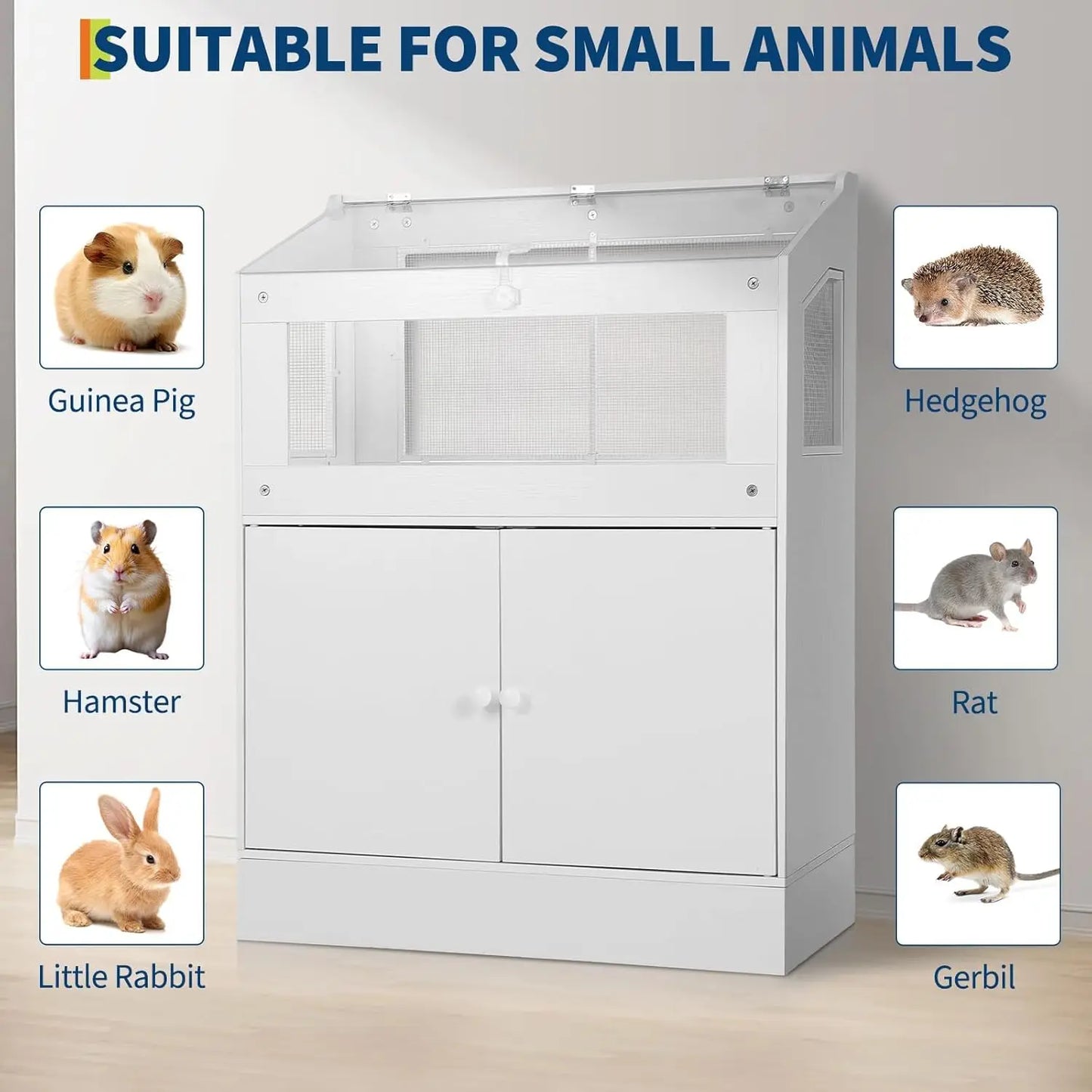 Hmmis Large Acrylic Hamster Cage With Storage Cabinet