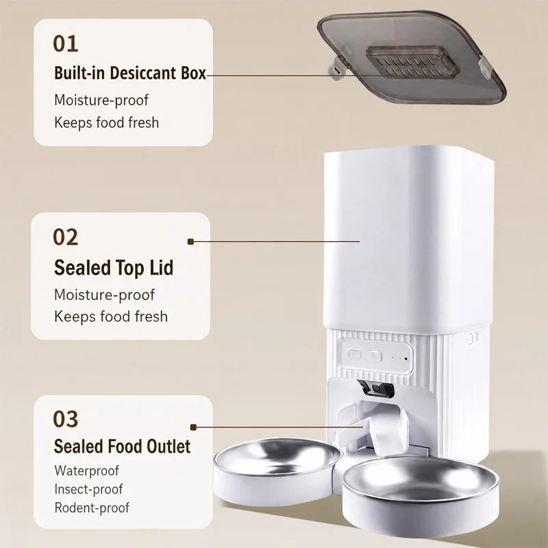 Nityers Smart Automatic Pet Feeder With HD Camera And WiFi