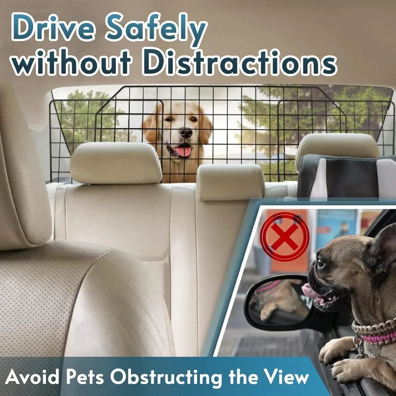 Universal Fit Dog Car Barrier For SUVs HeavyDuty Wire Mesh
