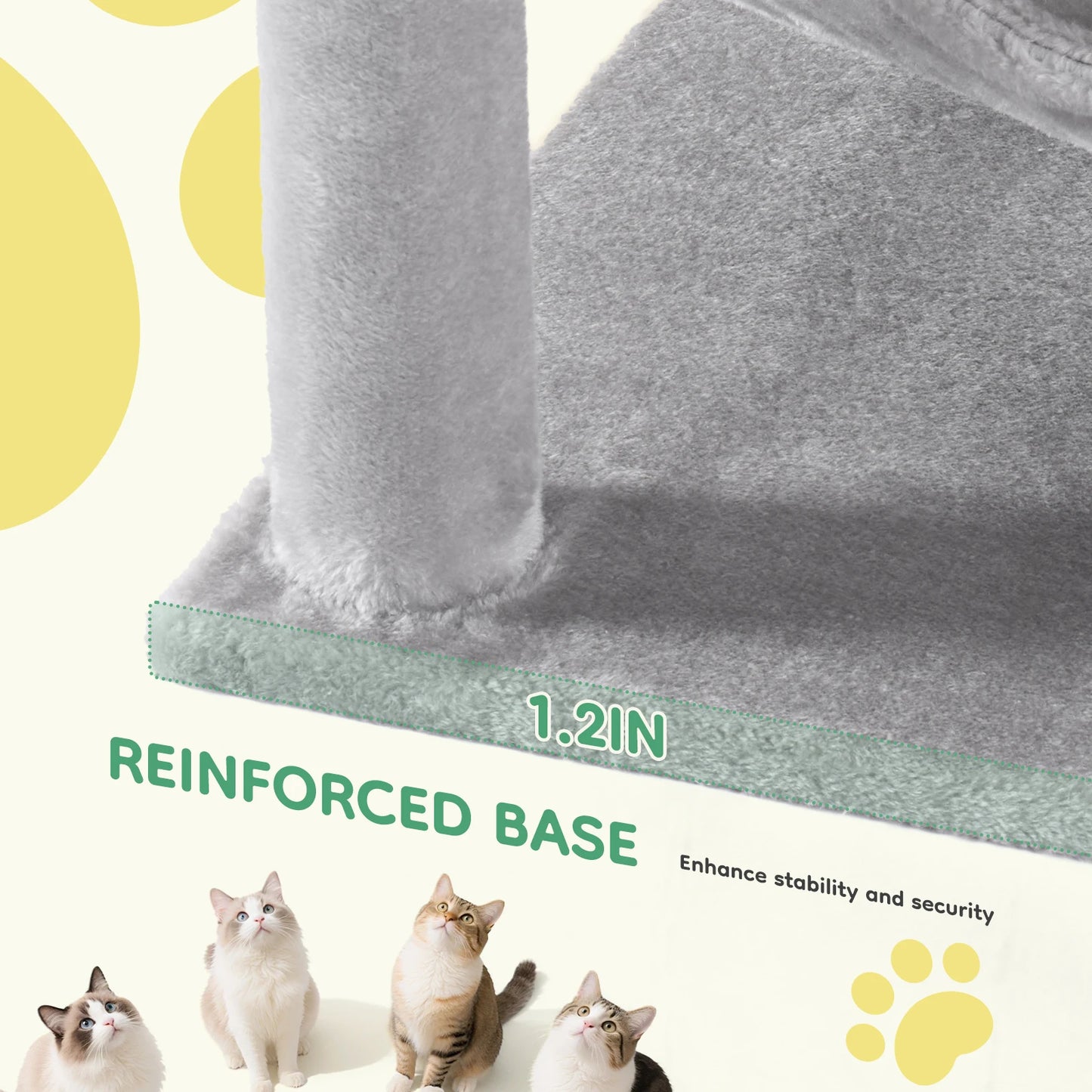 JHK Cat Tree Multi Cat Climbing Tower With Sisal Posts