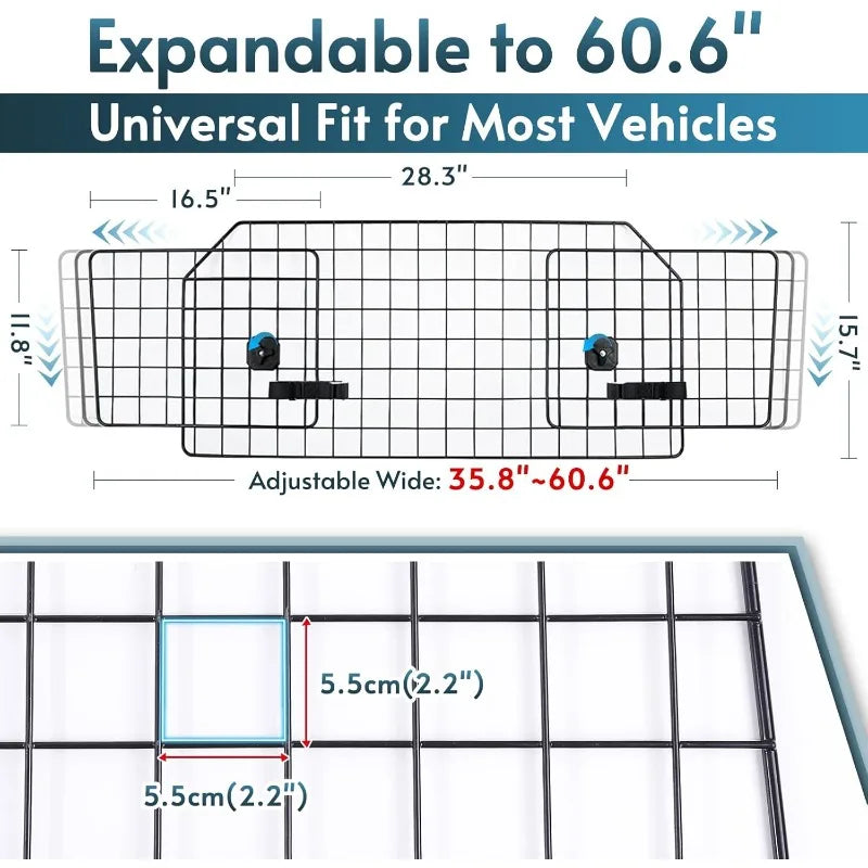Universal Fit Dog Car Barrier For SUVs HeavyDuty Wire Mesh