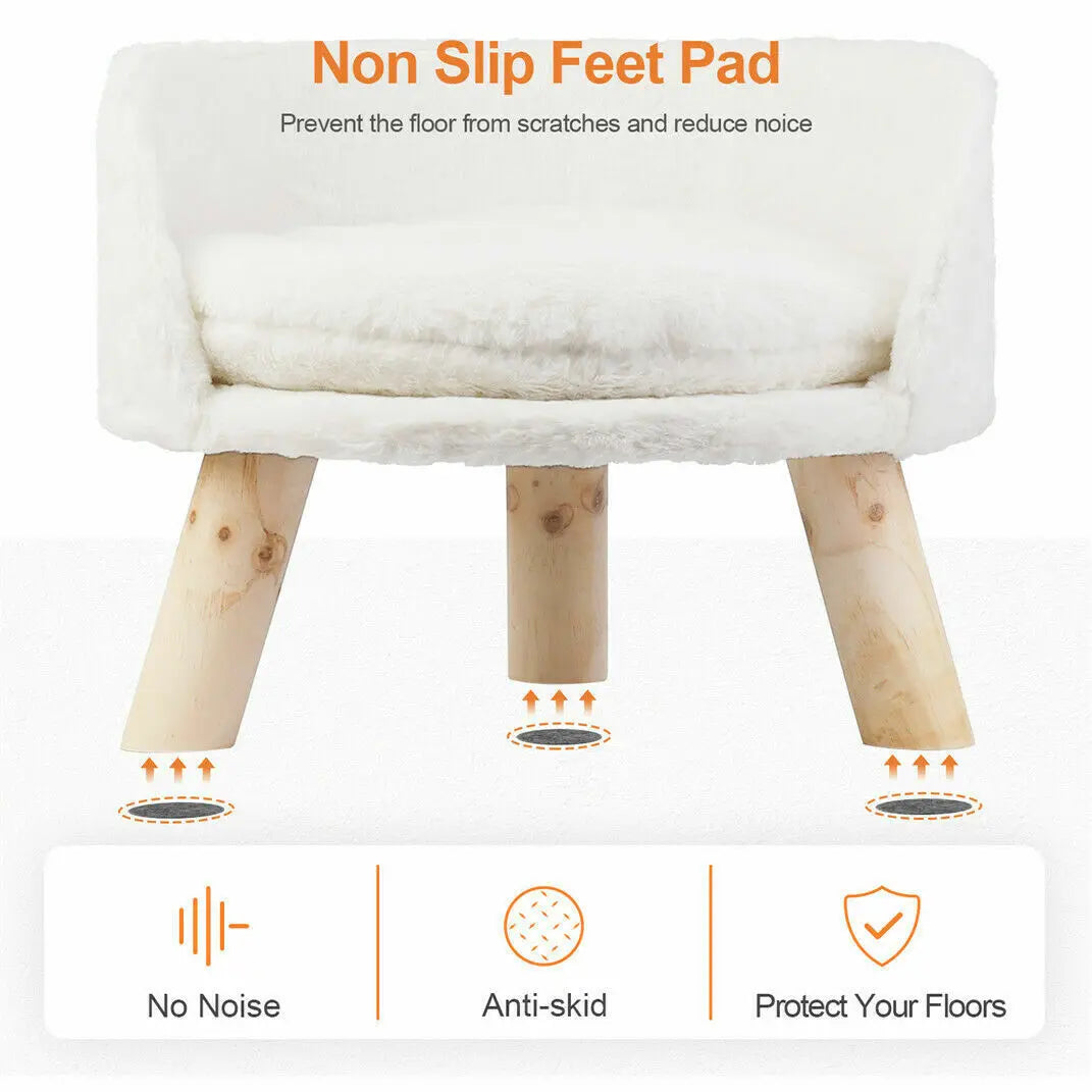 Lux Soft Cat Bed Plush Fabric Nesting Bed With Cushion