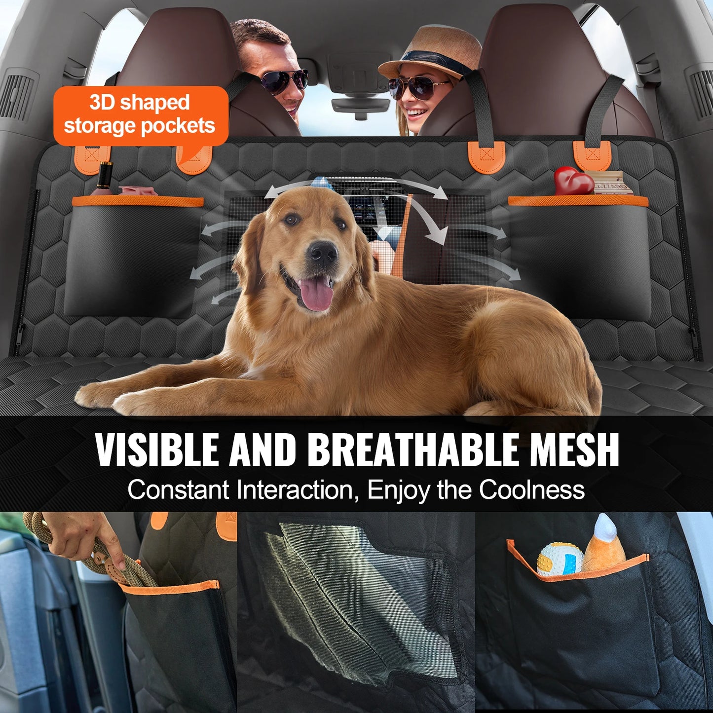 SucceBuy Dog Car Seat Cover Back Seat Extender Hammock Pad