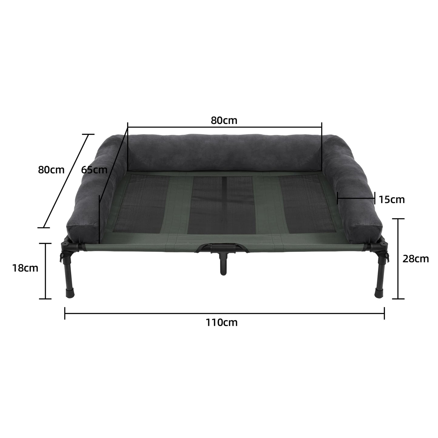 BINGOPAW Elevated Pet Lounger Bed for Dogs and Cats