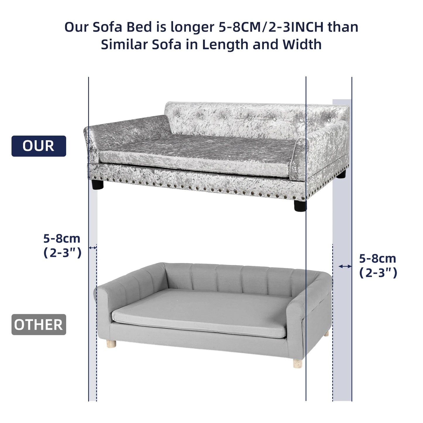 Bingopaw Elevated Microfiber Leather Sofa Bed