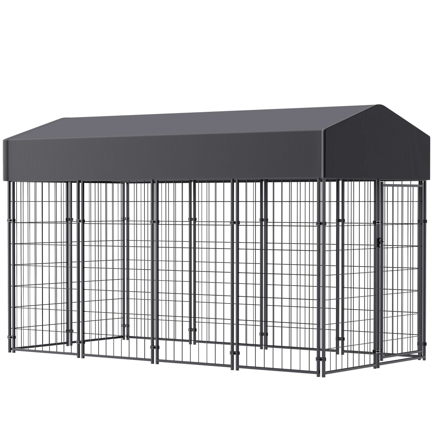BINGOPAW Heavy Duty Welded Wire Dog Kennel With Waterproof Cover