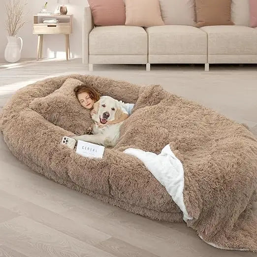 Memory Foam Dog Bed With Pillow And Strap For Pets