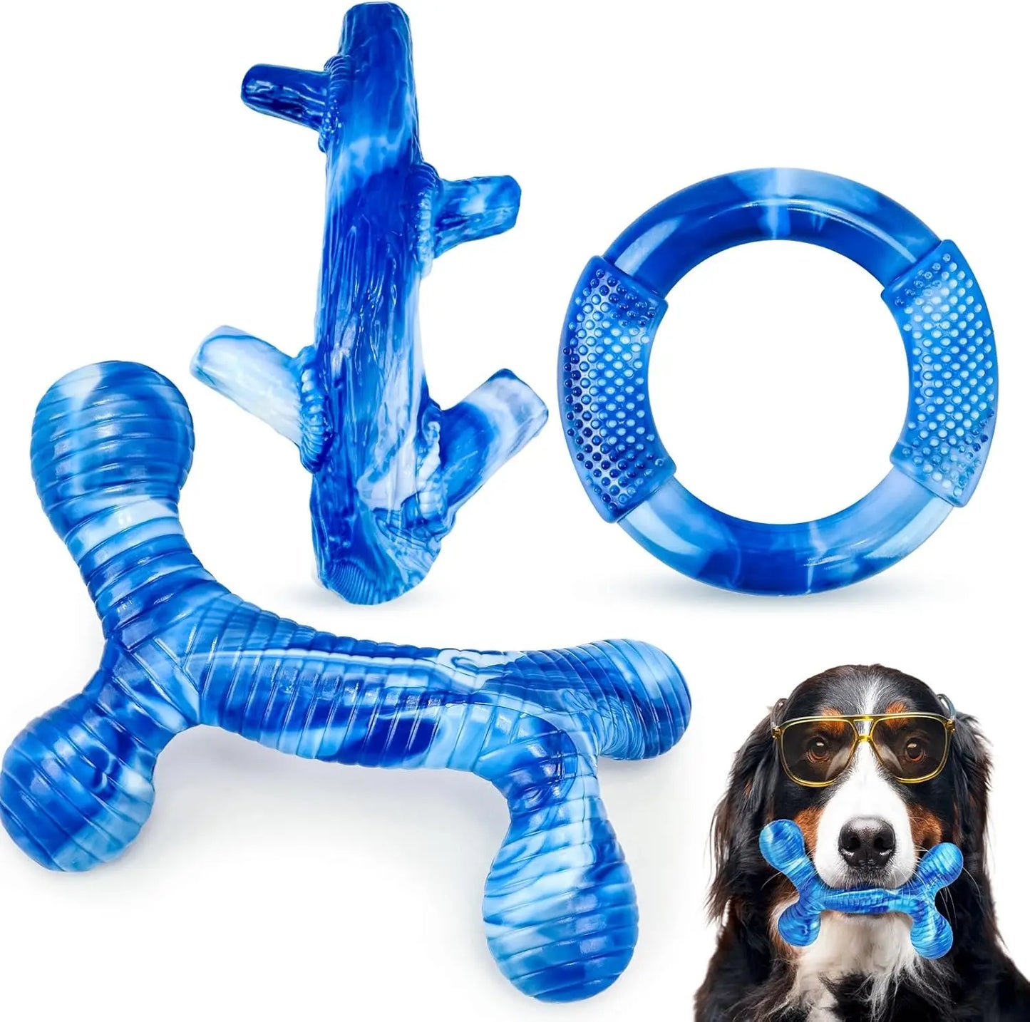 Tough Dog Chew Toys For Aggressive Chewers Bacon Flavor