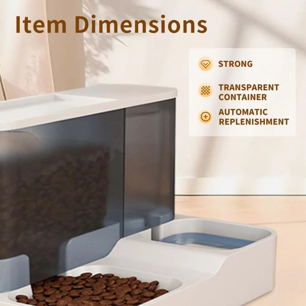 Ceramic Dual Storage Automatic Indoor Pet Water And Food Bowl