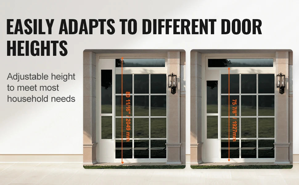 Dog Door For Sliding Glass Door With Adjustable Height Aluminum Frame