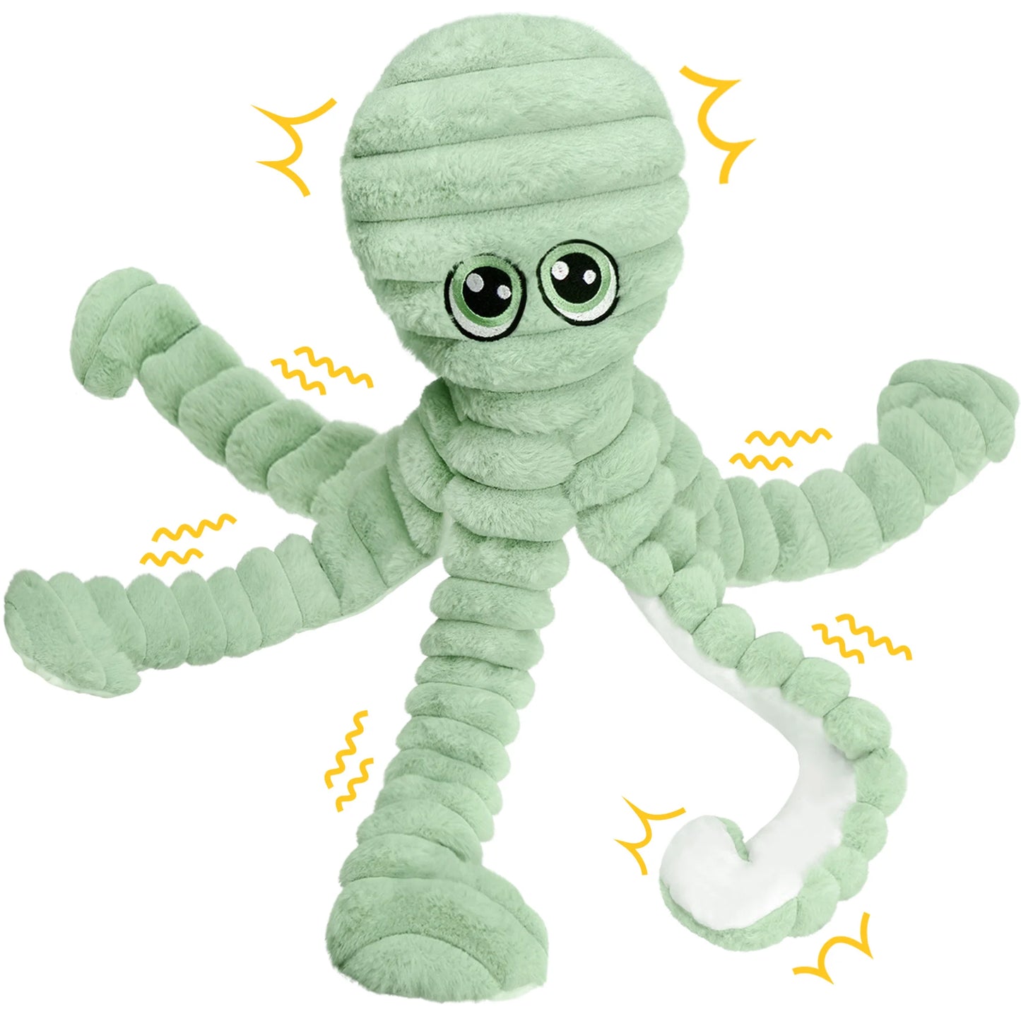 Octopus Design Plush Squeaky Dog Teeth Chewing Toy