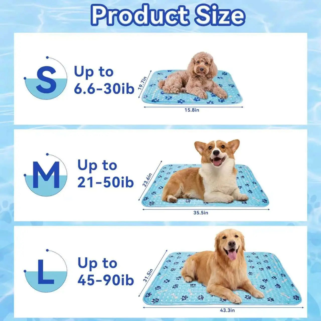 Pet Cooling Gel Mat Self-Cooling Pad For Dogs