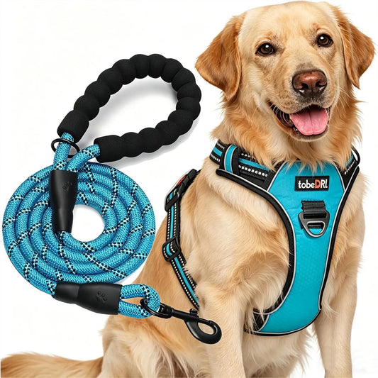 No Pull Reflective Dog Harness With Front And Back Rings