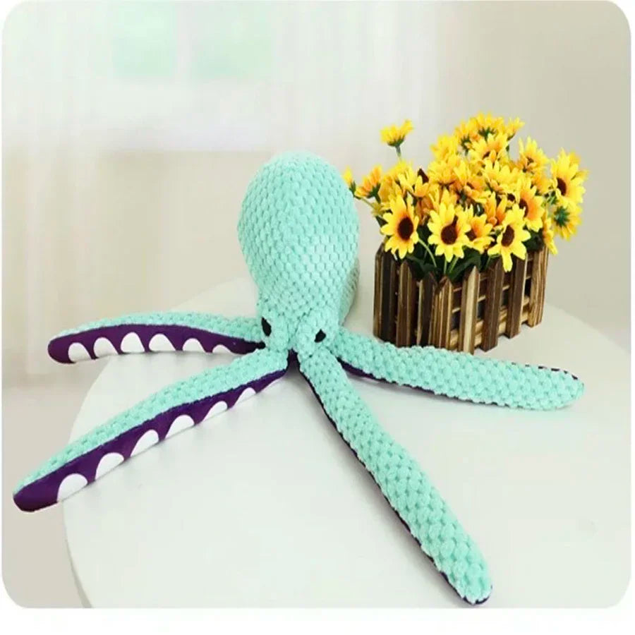 Pet Plush Octopus Interactive Dog Toy For Boredom