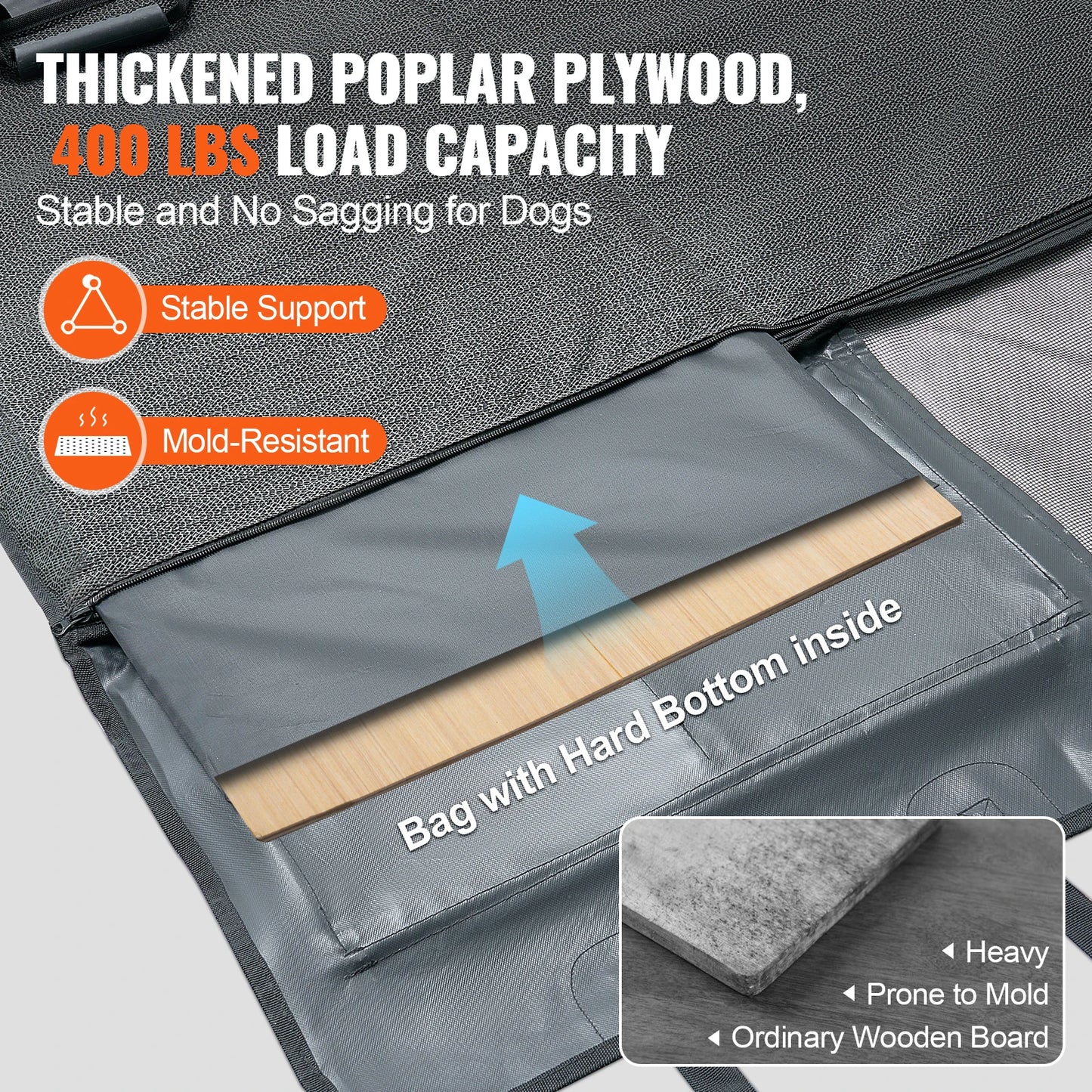 SucceBuy Waterproof Dog Hammock Back Seat Extender For Car
