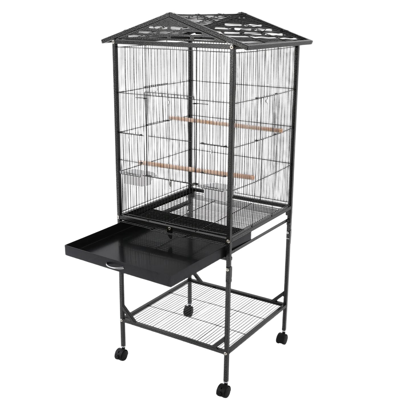 Floor Standing Iron Bird Cage With Wheels
