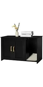 Wooden Dog Crate Furniture With Cushion Kennel Double Doors Indoor