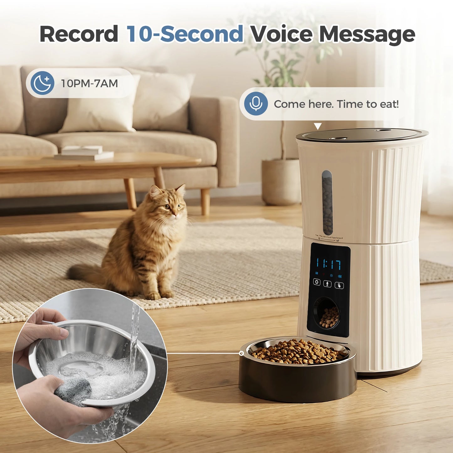 Automatic Cat Feeder With App Control And Timed Dispenser