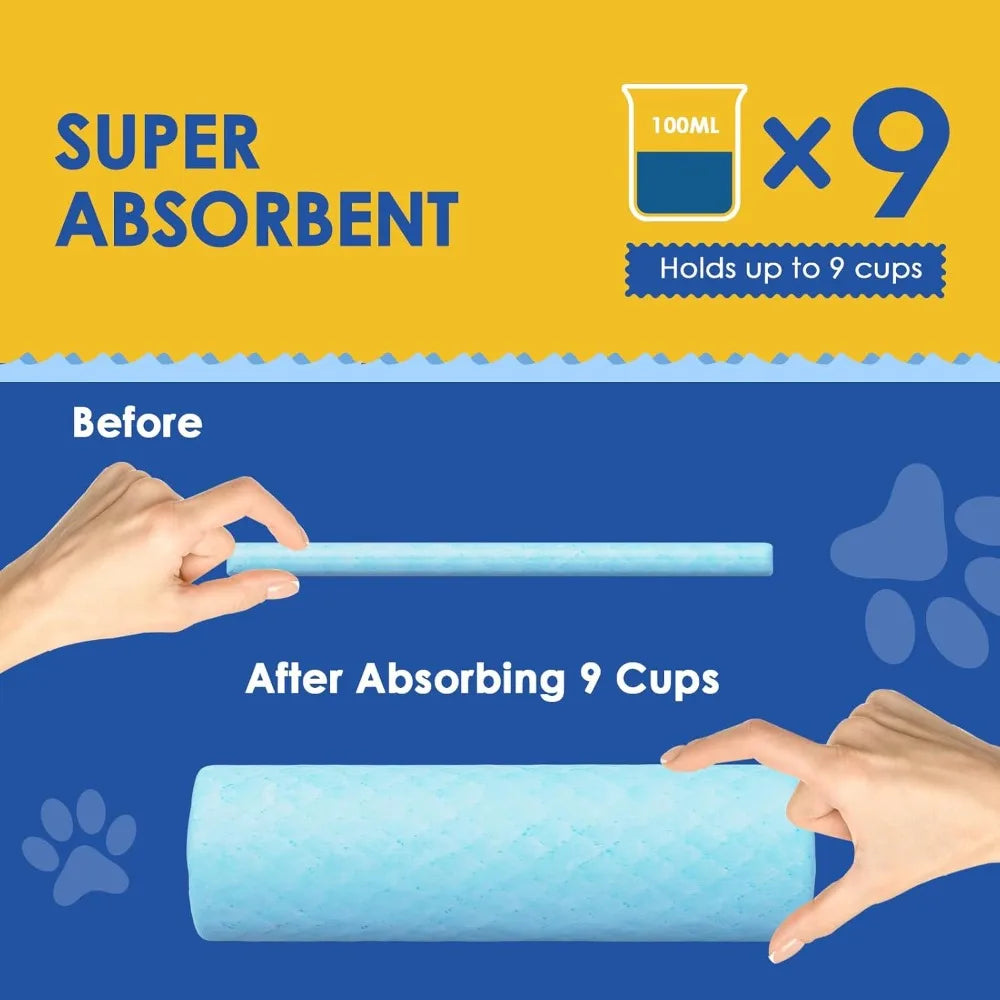 Extra Large Dog Pee Pads 30 Pack With Adhesive Tabs Ultra Absorbent