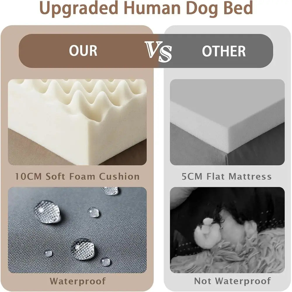 Memory Foam Dog Bed With Pillow And Strap For Pets