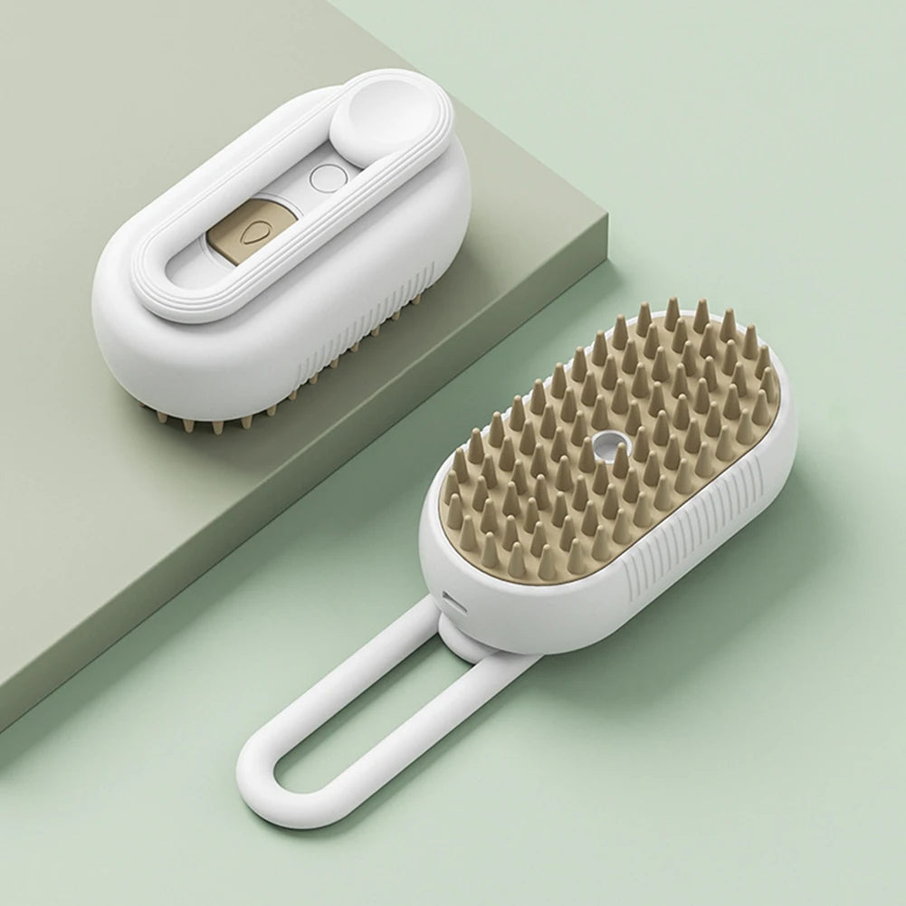 3 In 1 Dog Cat Grooming Brush With Electric Sprayer
