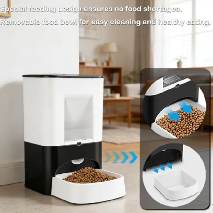 Large Automatic Dog Feeder for Breeds with Voice Recording