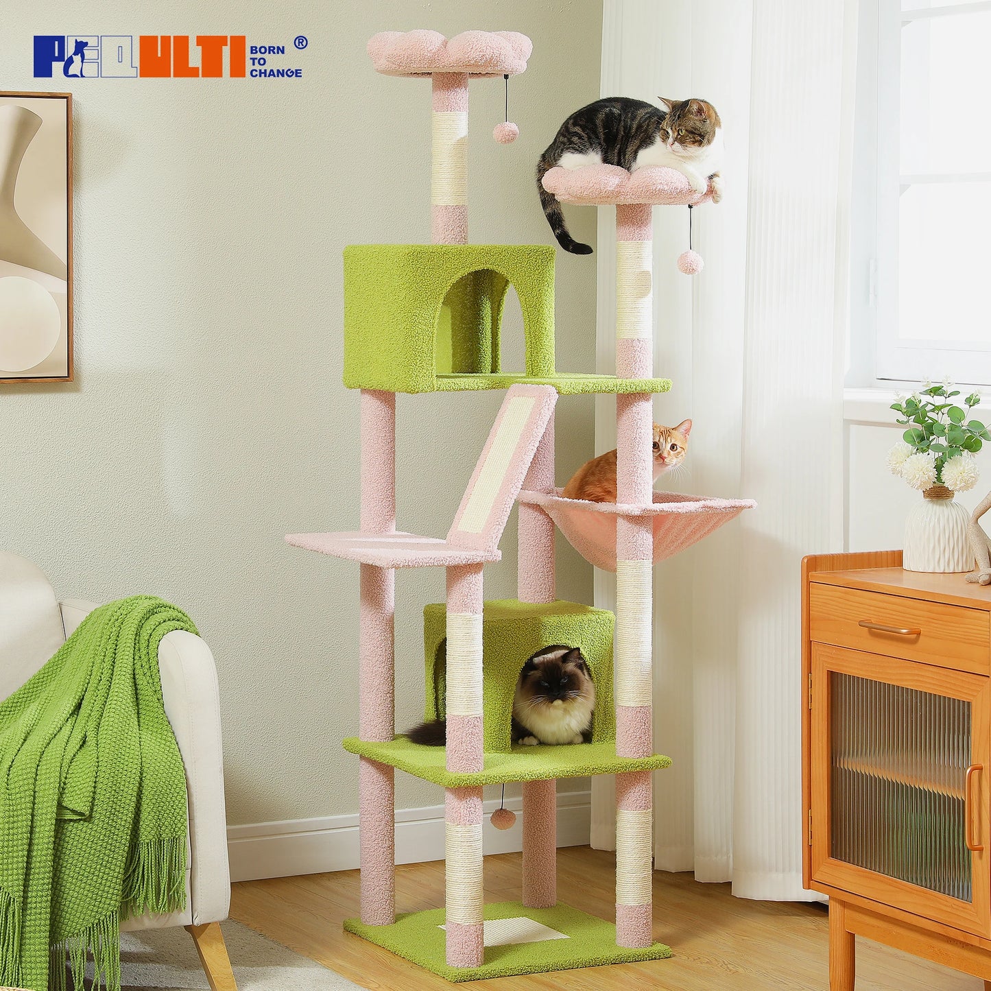 Pawz Road Large Multi Level Plush Cat Tree Tower