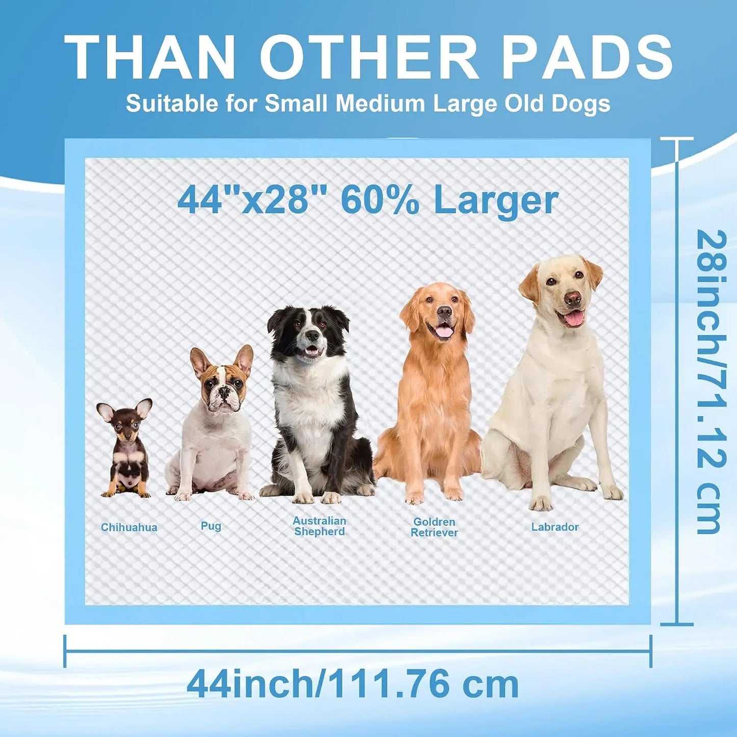 Dog Pee Pads 40 Count Super Absorbent Leak Proof Potty Pads