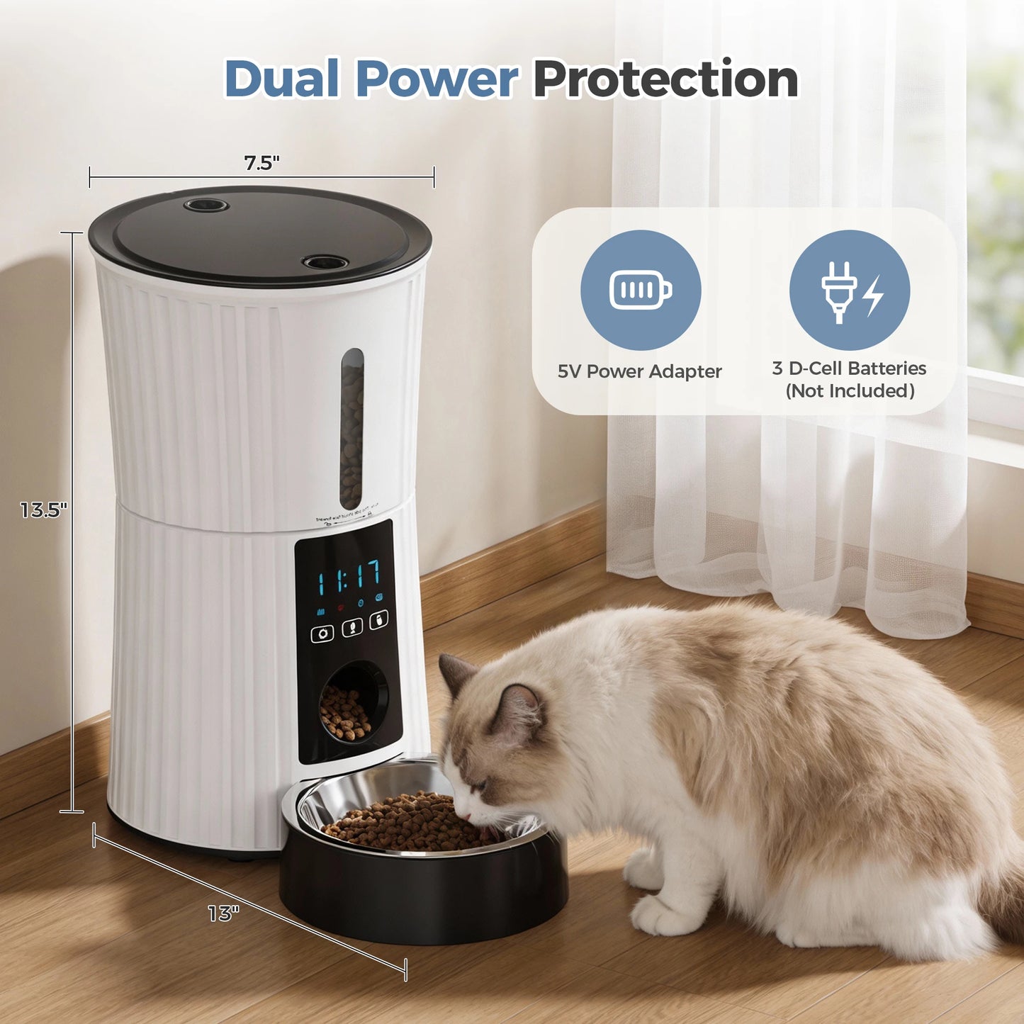 Automatic Cat Feeder With App Control And Timed Dispenser