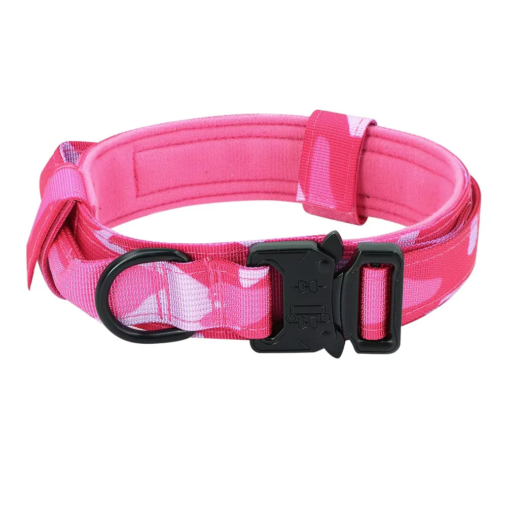Adjustable Nylon Dog Collar And Leash Set With Control Handle